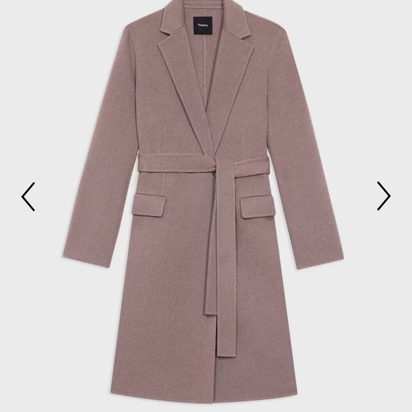 Theory Wrap Coat in Double-Face Wool-Cashmere Women